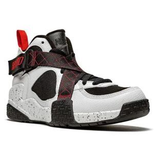 Nike Air Raid Sneakers White/Black High-Top Shoes Size 9.5